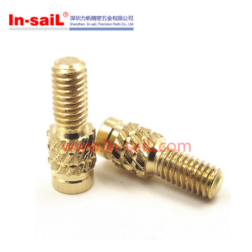 Brass Knurled Threaded Inserts with Stud